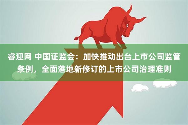 睿迎网 中国证监会：加快推动出台上市公司监管条例，全面落地新修订的上市公司治理准则